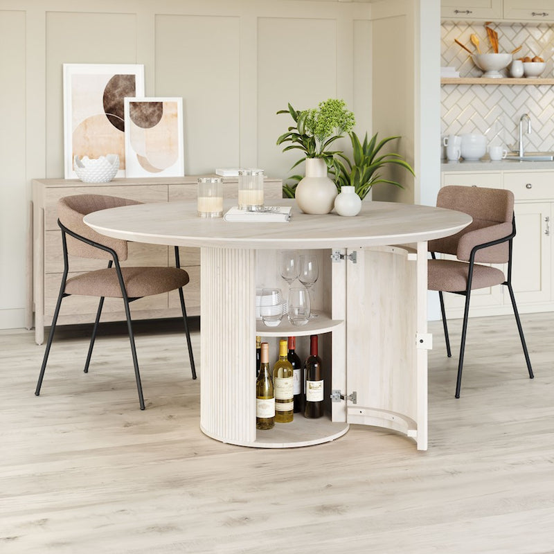 Zuo Modern Izola Dining Table, Whitewashed