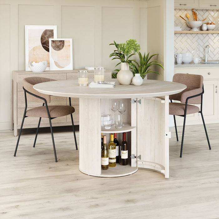 Zuo Modern Izola Dining Table, Whitewashed