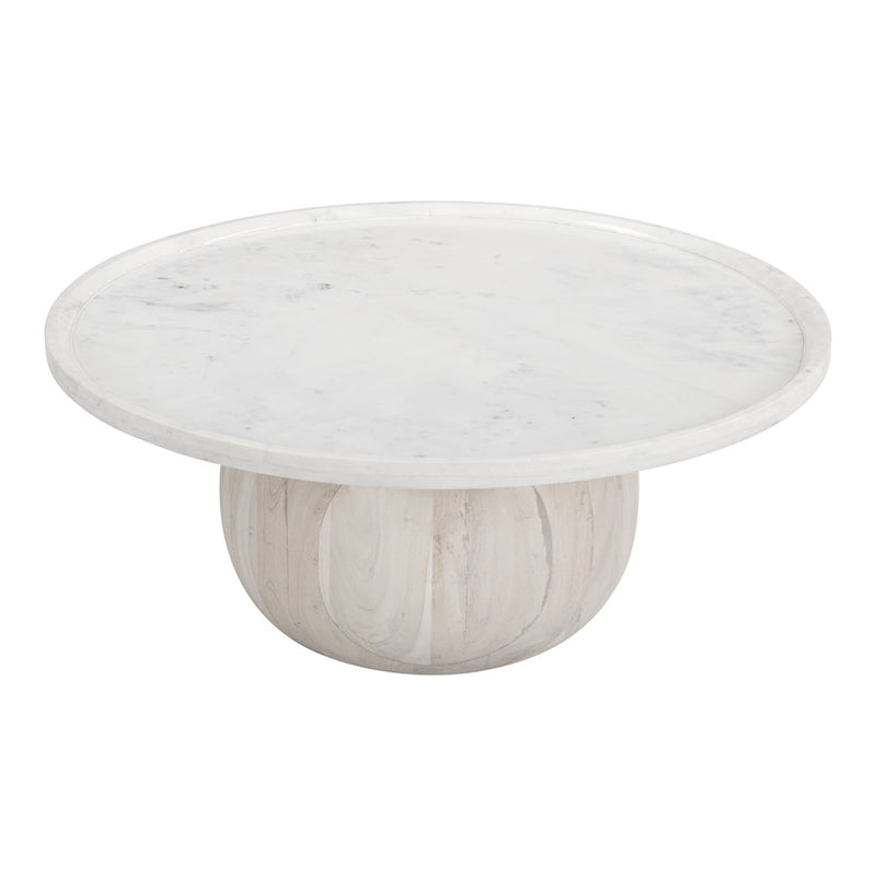 Zuo Modern Savona Coffee Table, White/Whitewashed