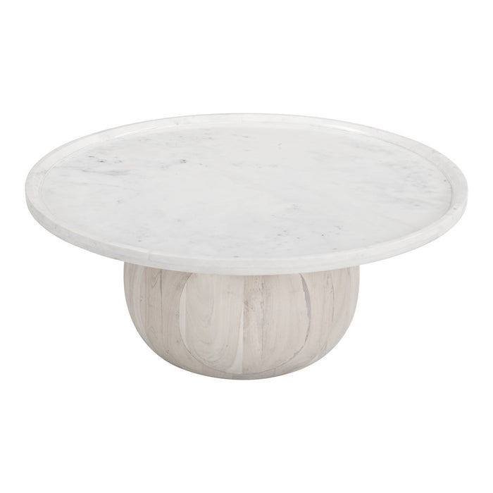 Zuo Modern Savona Coffee Table, White/Whitewashed