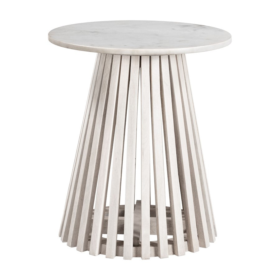 Zuo Modern Mazara Side Table, White/Whitewashed - 109862
