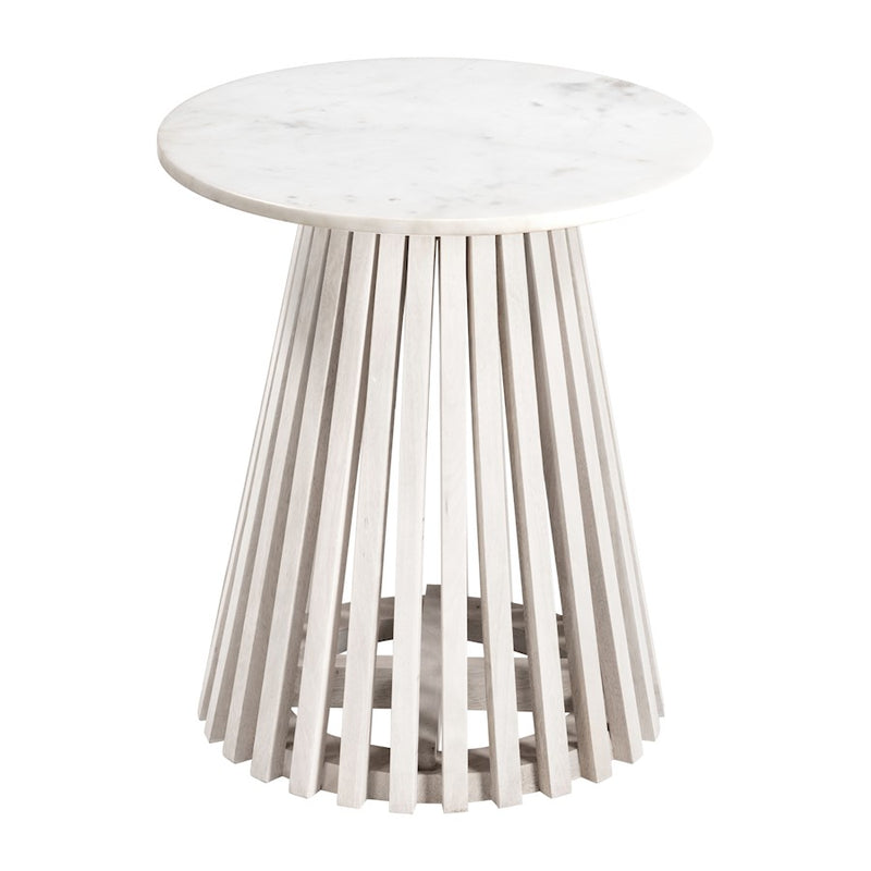 Zuo Modern Mazara Side Table, White/Whitewashed