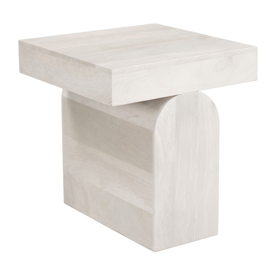 Zuo Modern Kiel Side Table, Whitewashed - 109867