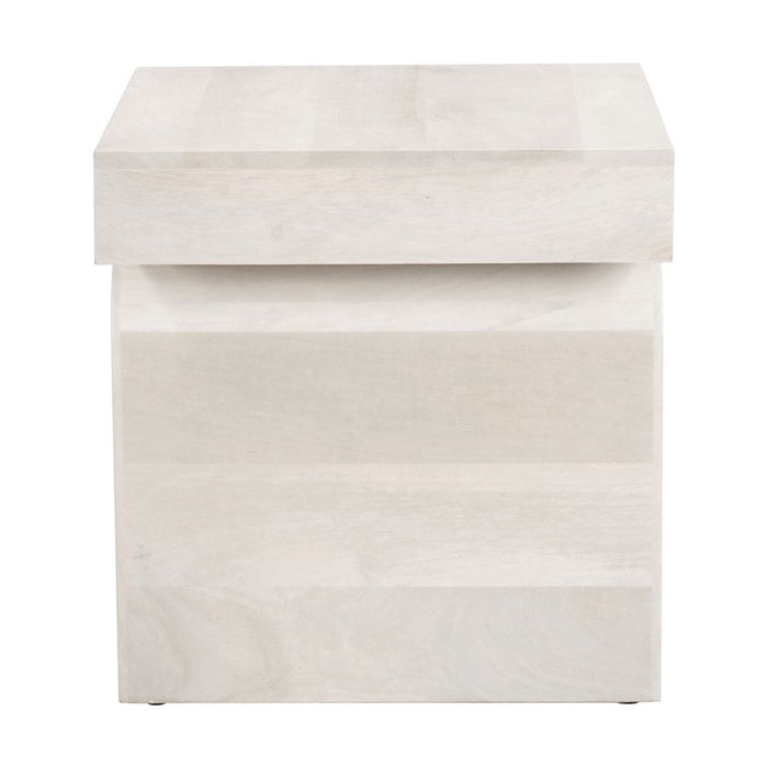 Zuo Modern Kiel Side Table, Whitewashed