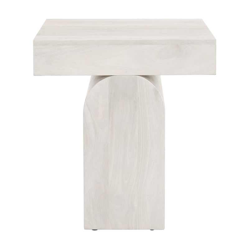 Zuo Modern Kiel Side Table, Whitewashed