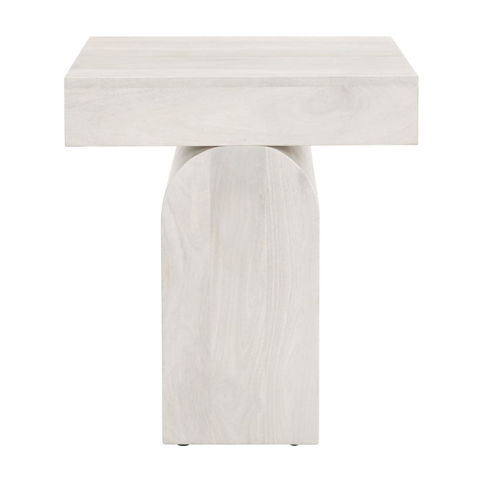 Zuo Modern Kiel Side Table, Whitewashed
