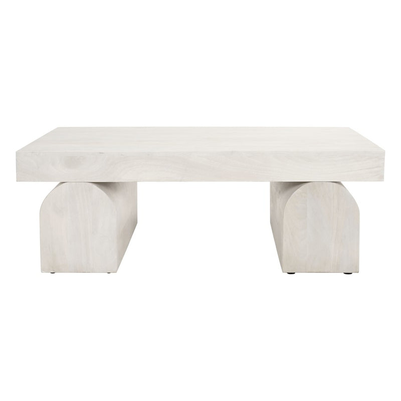 Zuo Modern Kiel Coffee Table, Whitewashed
