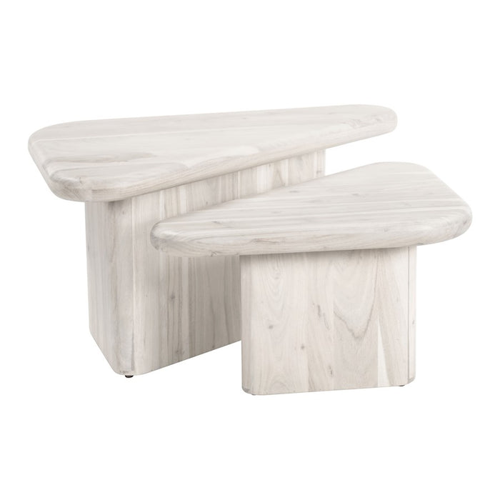 Zuo Modern Navidic Coffee Table, Set of 2, Whitewashed