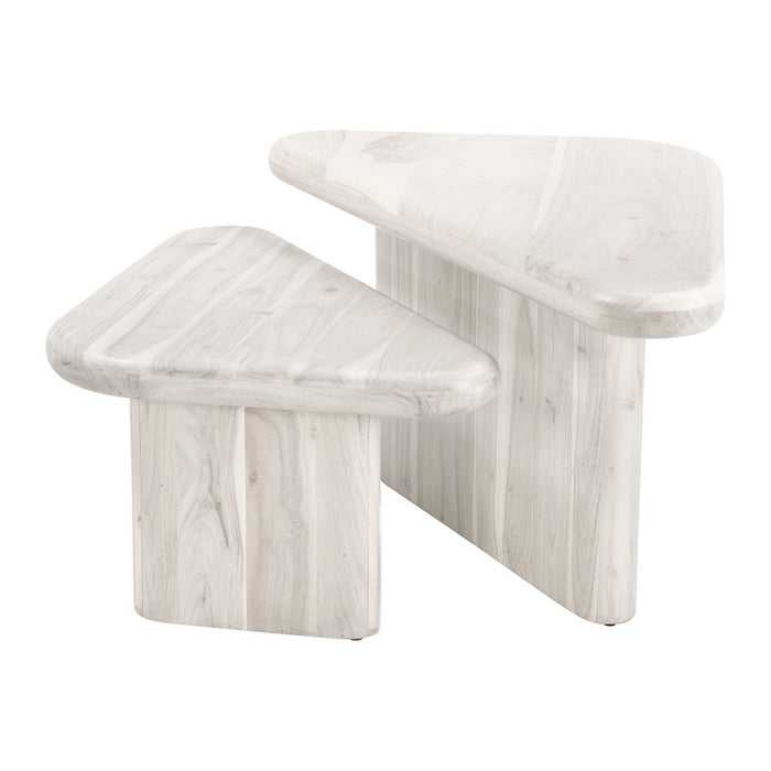 Zuo Modern Navidic Coffee Table, Set of 2, Whitewashed