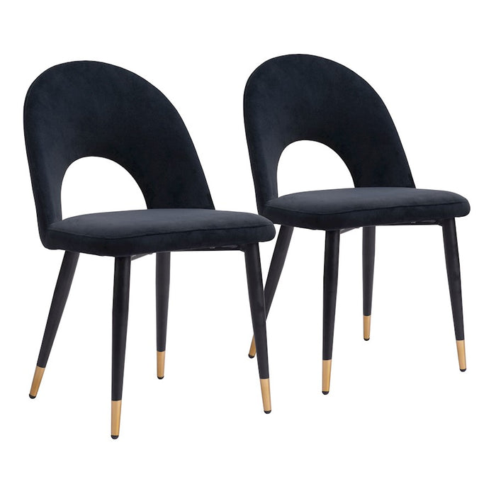 Zuo Modern Menlo Dining Chair Set of 2, Black - 109873