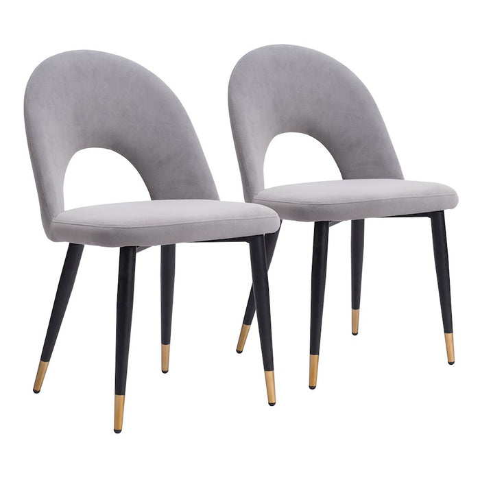 Zuo Modern Menlo Dining Chair Set of 2, Gray - 109874