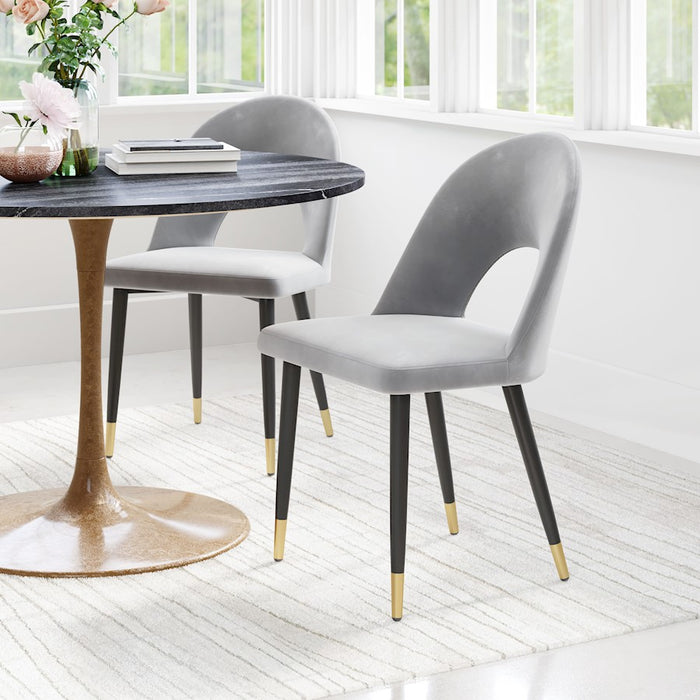 Zuo Modern Menlo Dining Chair Set of 2, Gray