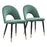Zuo Modern Menlo Dining Chair Set of 2, Green - 109875