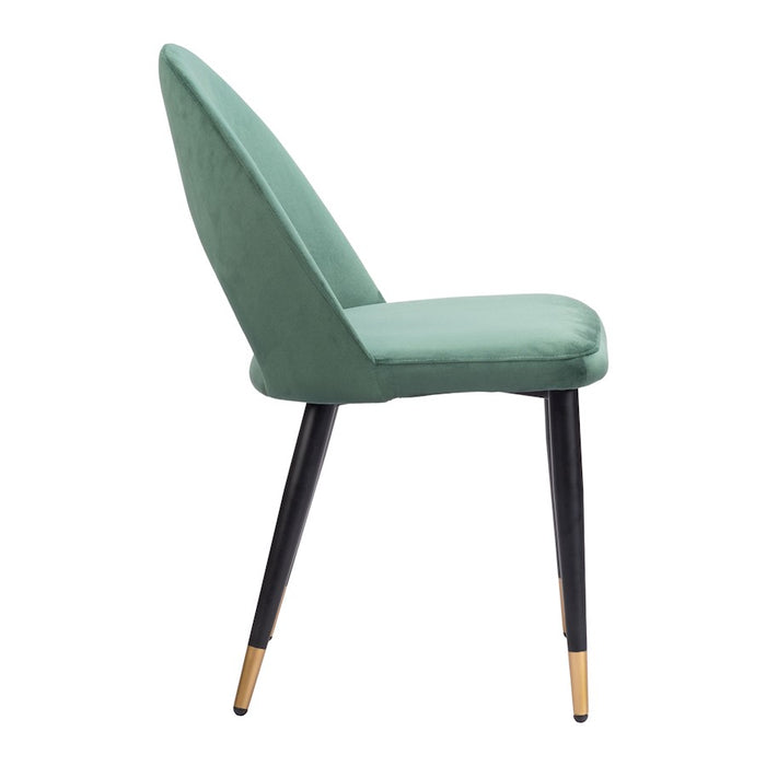 Zuo Modern Menlo Dining Chair Set of 2, Green