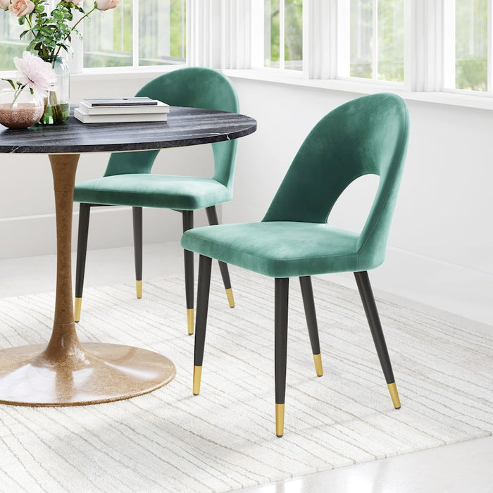 Zuo Modern Menlo Dining Chair Set of 2, Green