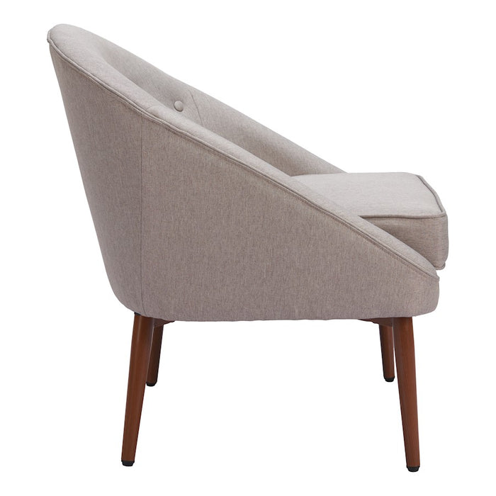 Zuo Modern Carter Accent Chair, Gray