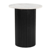 Zuo Modern Izola Side Table, White/Black - 109916
