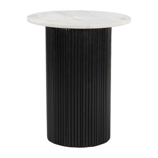 Zuo Modern Izola Side Table, White/Black - 109916