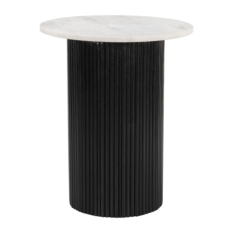 Zuo Modern Izola Side Table, White/Black - 109916