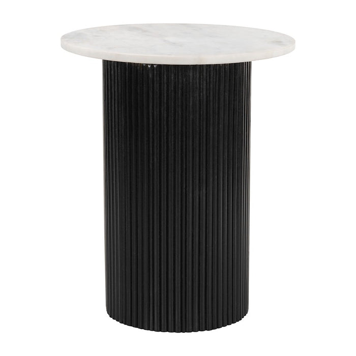 Zuo Modern Izola Side Table, White/Black