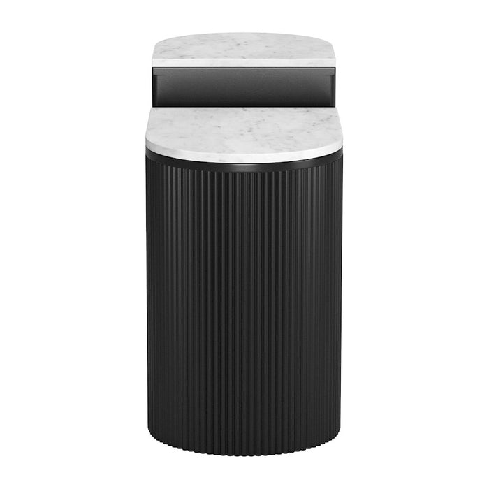 Zuo Modern Ormara Side Table, Set of 2, White/Black