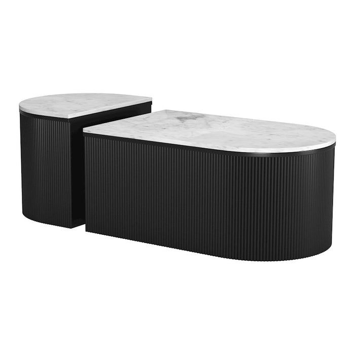 Zuo Modern Ormara Coffee Table, Set of 2, White/Black - 109920