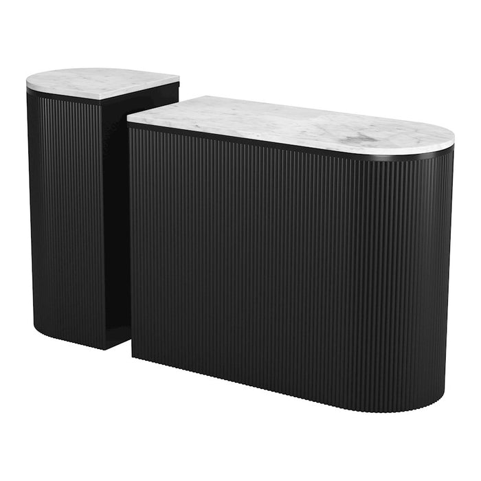 Zuo Modern Ormara Console Table, Set of 2, White/Black - 109921