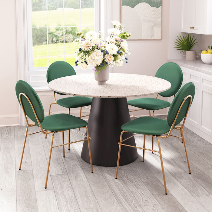 Zuo Modern Jorf Dining Table, Beige/Bronze