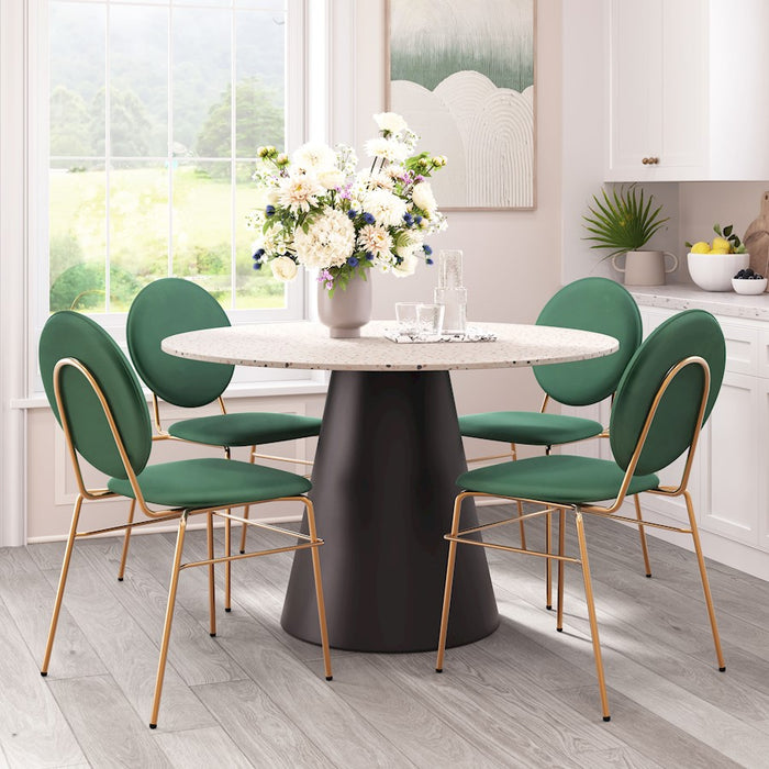 Zuo Modern Jorf Dining Table, Beige/Bronze
