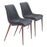 Zuo Modern Magnus Dining Chair Set of 2, Black/Walnut - 109933