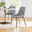 Zuo Modern Magnus Dining Chair Set of 2, Slate Gray/Walnut