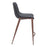 Zuo Modern Magnus Counter Stool Set of 2, Black/Walnut