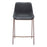Zuo Modern Magnus Counter Stool Set of 2, Black/Walnut