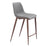 Zuo Modern Magnus Counter Stool Set of 2, Slate Gray/Walnut