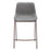 Zuo Modern Magnus Counter Stool Set of 2, Slate Gray/Walnut