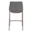 Zuo Modern Magnus Counter Stool Set of 2, Slate Gray/Walnut