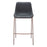 Zuo Modern Magnus BarStool Set of 2, Black/Walnut