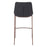 Zuo Modern Magnus BarStool Set of 2, Black/Walnut