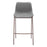 Zuo Modern Magnus BarStool Set of 2, Slate Gray/Walnut