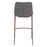 Zuo Modern Magnus BarStool Set of 2, Slate Gray/Walnut