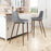 Zuo Modern Magnus BarStool Set of 2, Slate Gray/Walnut