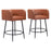 Zuo Modern Horbat Counter Stool Set of 2, Brown - 109946