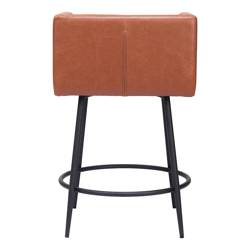 Zuo Modern Horbat Counter Stool Set of 2, Brown