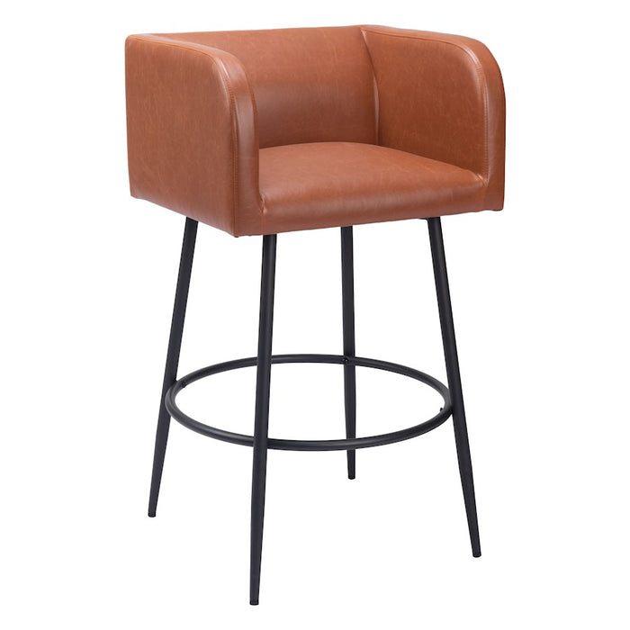 Zuo Modern Horbat BarStool Set of 2, Brown