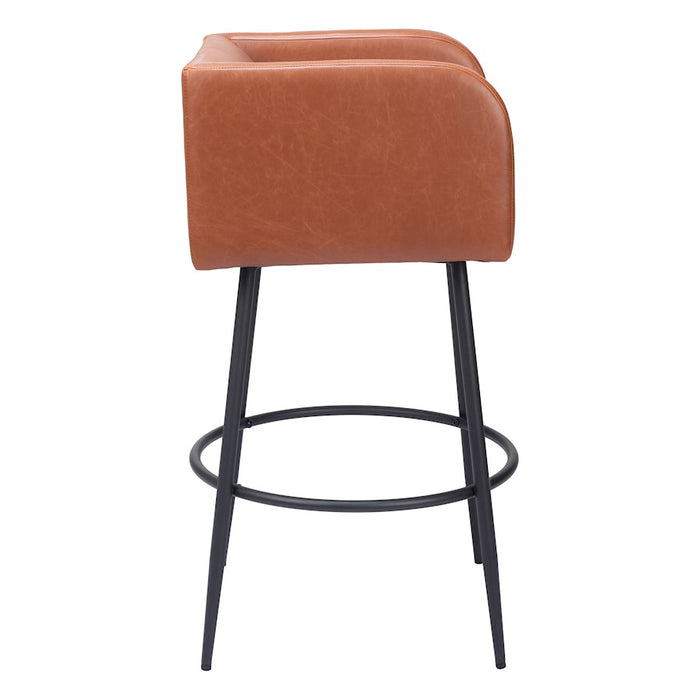 Zuo Modern Horbat BarStool Set of 2, Brown