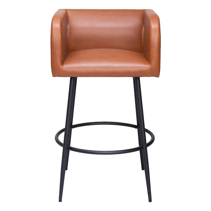 Zuo Modern Horbat BarStool Set of 2, Brown