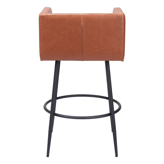 Zuo Modern Horbat BarStool Set of 2, Brown