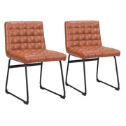 Zuo Modern Pago Dining Chair Set of 2, Brown - 109948
