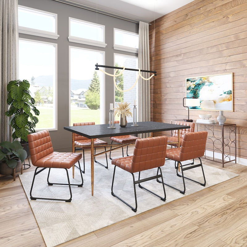Zuo Modern Pago Dining Chair Set of 2, Brown