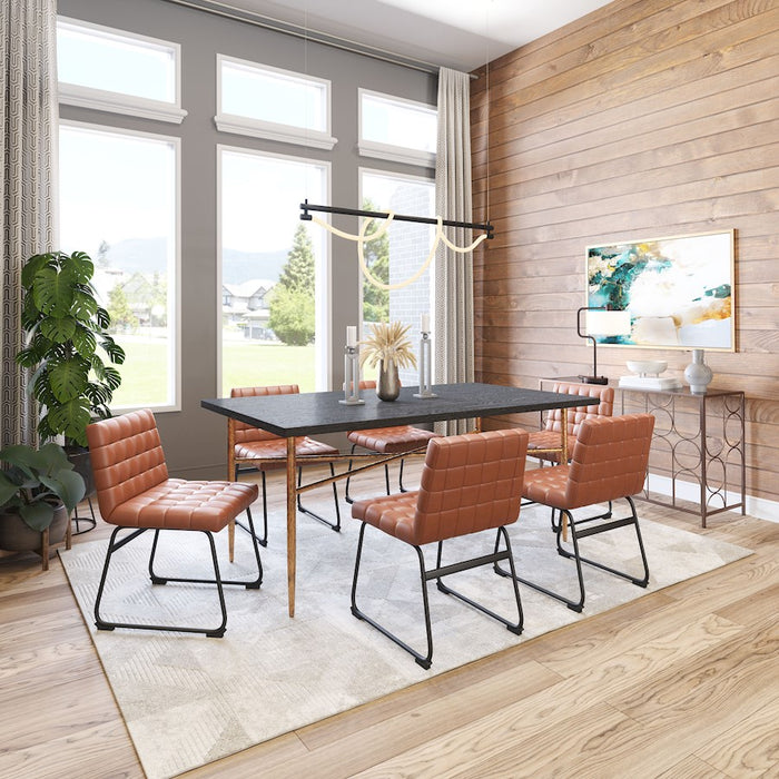 Zuo Modern Pago Dining Chair Set of 2, Brown
